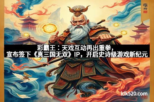 彩霸王：天戏互动再出重拳，宣布签下《真三国无双》IP，开启史诗级游戏新纪元